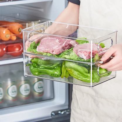 Caja de plástico transparente para verduras