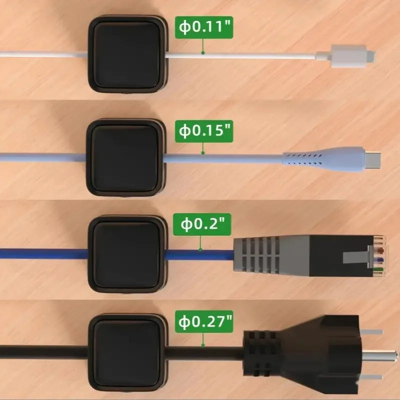 Organizadores de cables con auto magnetismo